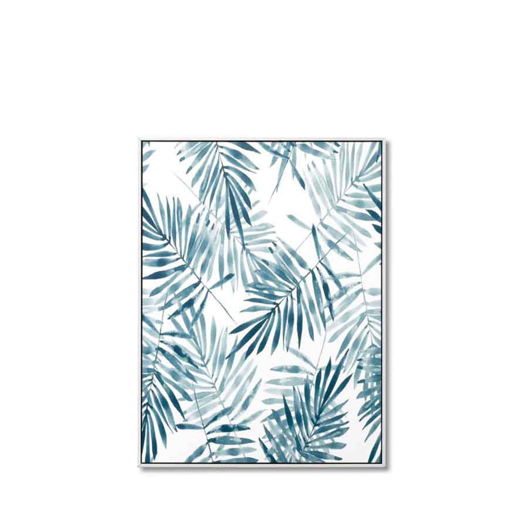 CUADRO BLUE PALM 60*80 BLANCO